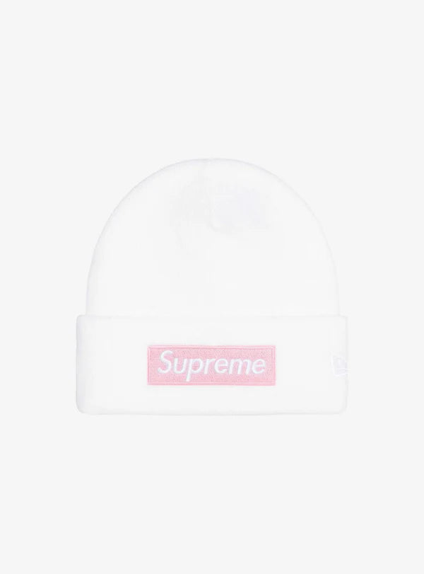 Supreme New Era Box Logo Beanie White (FW25)